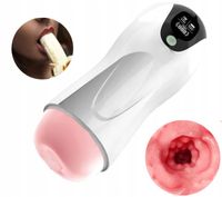 SZTUCZNA POCHWA MASTURBATOR MĘSKI SEX WAGINA WIBRUJE I SSIE PENISA WYPUSTKI