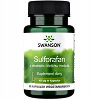 SWANSON SULFORAFAN BROKUŁ kiełki DETOX antyoksydant 60 kapsułek