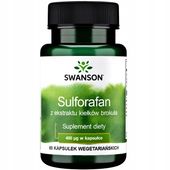 SWANSON SULFORAFAN BROKUŁ kiełki DETOX antyoksydant 60 kapsułek