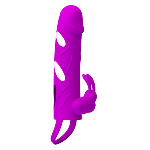 pretty love   penis sleeve with ball strap vibration purple na Arena.pl