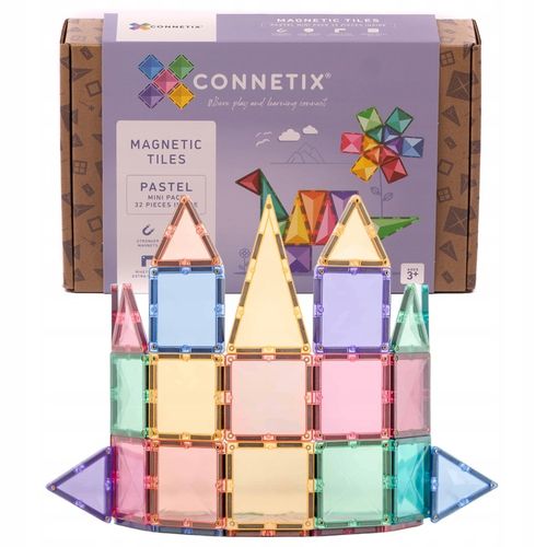 Connetix: klocki magnetyczne Pastel Mini 32 elem. zestaw start mini na Arena.pl