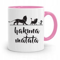 Kubek Różowy Dzień Dziecka Hakuna Matata! Z Nadrukiem Ze Zdjęciem