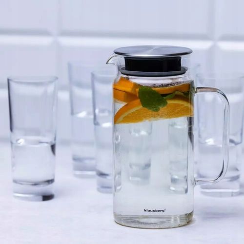 Dzbanek Szklany 1,5 L Pojemnik na WODĘ LEMONIADĘ herbatę MROŻONĄ sok Napoje na Arena.pl