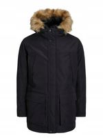 Jack & Jones Premium Męska Czarna Kurtka Zimowa Parka rozmiar S