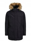 Jack & Jones Premium Męska Czarna Kurtka Zimowa Parka rozmiar S