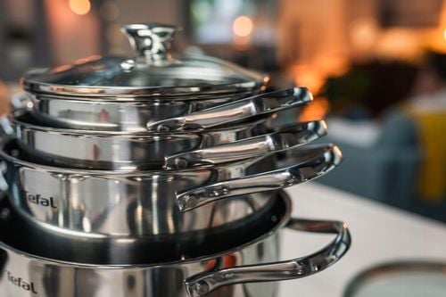 Zestaw garnków TEFAL B922S955 stal 9 elementów indukcja patelnia 28cm na Arena.pl