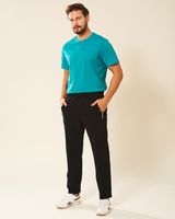 Spodnie dresowe męskie czarne Leosz Rozmiar - 4XL