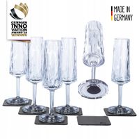 Magnetyczne kieliszki do szampana Silwy 100ml + 6 nano-żelowych podkładek