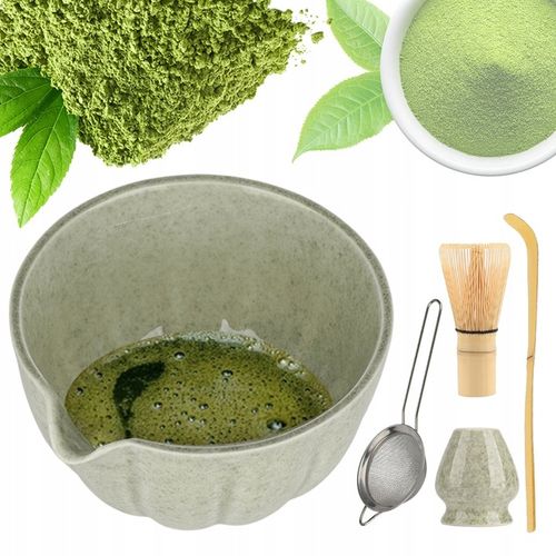 ZESTAW PREZENTOWY DO HERBATY MATCHA ZESTAW DO PARZENIA MATCHY 5 SZT. na Arena.pl
