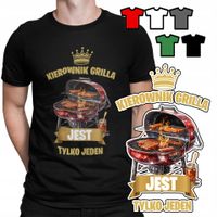 KOSZULKA T-SHIRT MĘSKI WZORY WYBÓR - GRILL KRÓL GRILLA BARBECUE - S