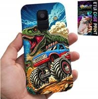 ETUI DO SAMSUNG A6 2018 -DINOZAUR W MONSTERTRUCKU WZORY DLA DZIECI