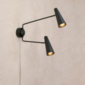 Podwójny kinkiet ścienny Peak 108690 Markslojd minimalistyczny czarny