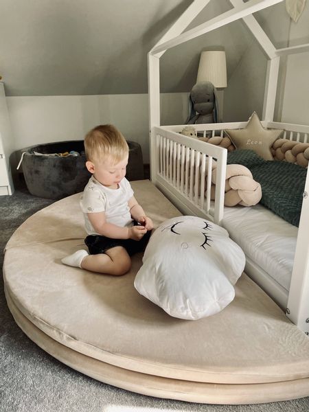 Mata do zabawy 160cm dla Dziecka okrągła składana, Niebieski zdjęcie 10