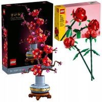 LEGO Icons Kwiat Śliwy Kwiatki Śliwki 10369 + Róże Różyczki Na Prezent