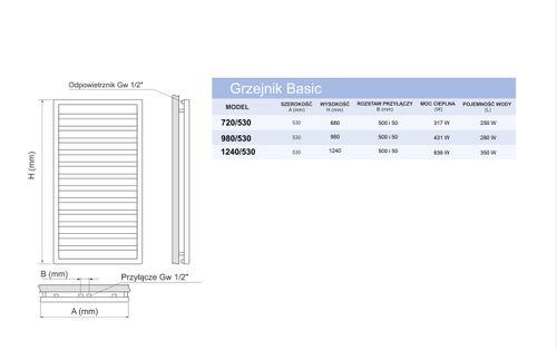 GRZEJNIK ŁAZIENKOWY MODERN-720-S- na Arena.pl