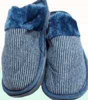Kapcie damskie ocieplane ciepłe zimowe stylowe niebieskie 36-37