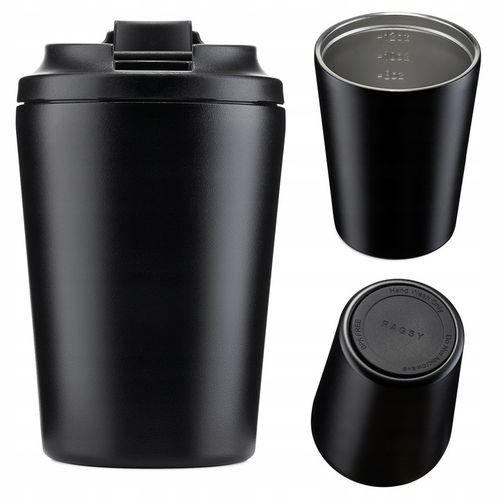 Kubek Termiczny ze stali nierdzewnej BPA FREE Simply Cup 340 ml - Black na Arena.pl