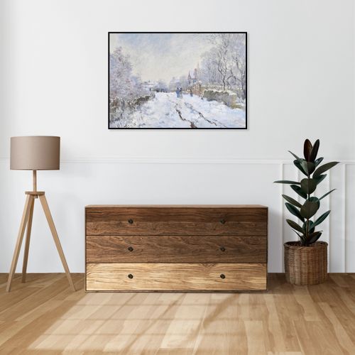 Plakat 91,5x61cm Snow at Argenteuil, Monet Vintage do Salonu na Arena.pl