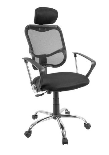 Krzesło biurowe z regulowanym zagłówkiem, czarne na Arena.pl