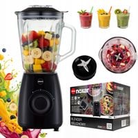 Blender kielichowy szklany do koktajli 1,8L 1000W czarny BK6 Eldom