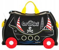 Walizka jeżdżąca Trunki dla dzieci jeździk pirat Pedro czarna walizeczka