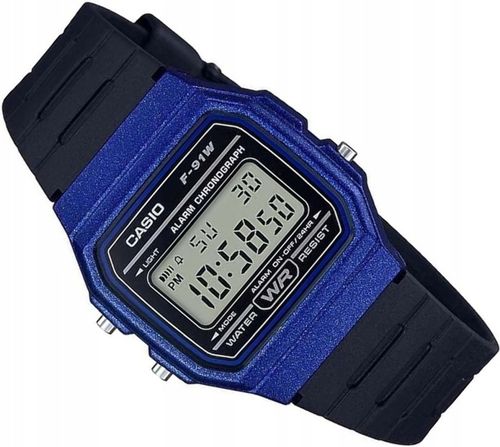 CYFROWY KLASYK ZEGAREK CASIO F-91WM-2A W RETRO STYLU LED ALARM DATA +BOX na Arena.pl