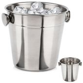 Małe Wiaderko do Lodu Stalowe Pojemnik Barowy na Lód do Napojów Stół 700 ml
