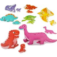 DLA DZIECI DINOZAURY  PUZZLE 7W1