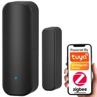 Czujnik Magnetyczny Otwarcia Drzwi Okna Kontaktron Czarny ZigBee TUYA Smart