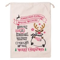 Worek jutowy mikołaja pod choinkę Torba na prezenty
