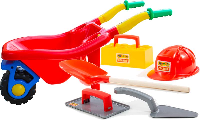 HEMAR Duża taczka do piasku solidna + kamieniarz 5 el zdjęcie 1