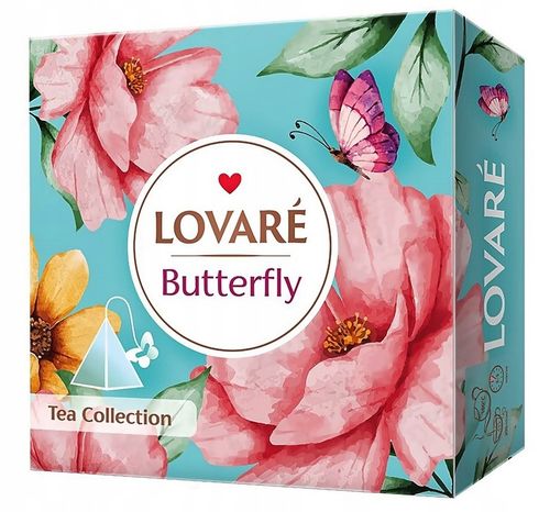 Lovare Butterfly Set Kolekcja Herbat 9 Smaków 45 Piramidek po 2g Prezentowy na Arena.pl