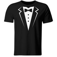 KOSZULKA SMOKING, T-SHIRT DZIECIĘCY, CZARNY, ROZ. 104