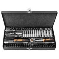 zestaw kluczy nasadowych 1/4'' 63 części - t n10-008