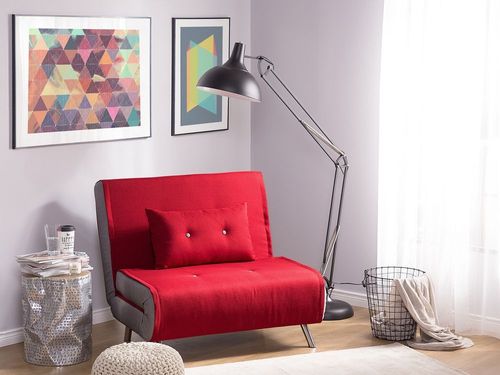 Sofa rozkładana czerwona FARRIS na Arena.pl