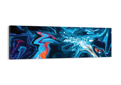 Obraz Na Płótnie - Abstrakcja Błękit  - 90X30 Cm - Ab90X30-4085 na Arena.pl
