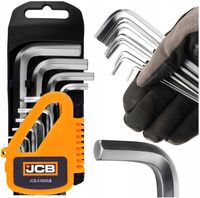 ZESTAW KLUCZY IMBUSOWYCH Z KULKĄ DŁUGIE SZEŚCIOKĄTNE HEX CRV 1.27-10MM 10EL