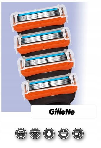 ORYGINALNE WKŁADY NOŻYKI OSTRZA WYMIENNE DO MASZYNKI GILLETTE FUSION 5 na Arena.pl