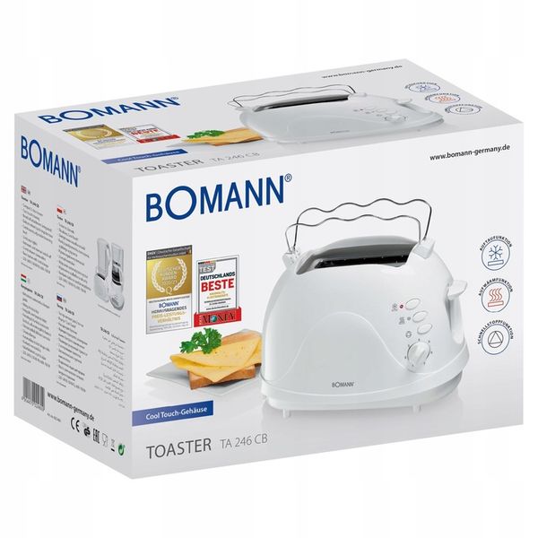TOSTER NA 2 KROMKI BOMANN TA 879 W CB BIAŁY zdjęcie 6