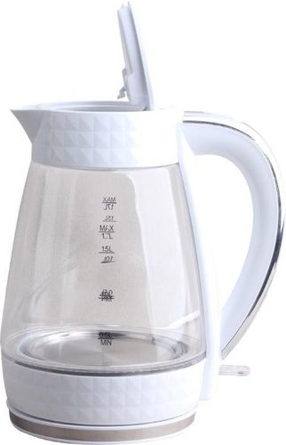 Czajnik elektryczny bezprzewodowy szklany biały 1,7l 2200 W Łucznik PK-2018 na Arena.pl