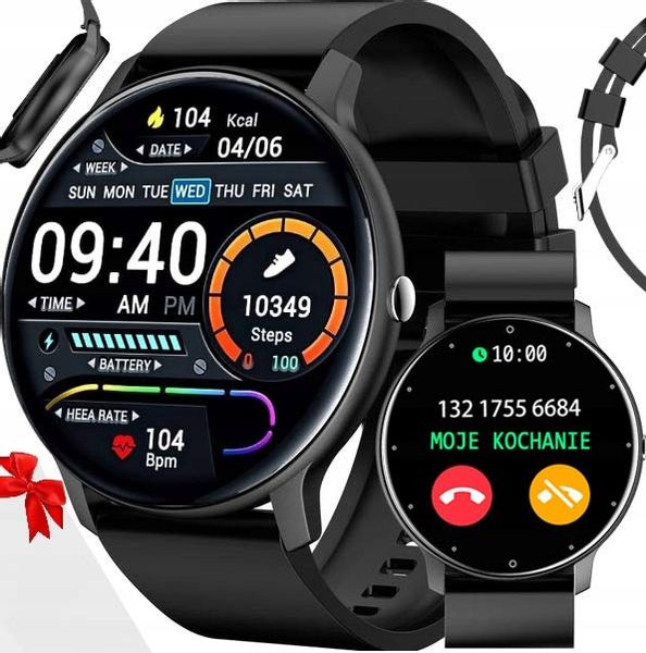Zegarek Smartwatch Męski POLSKIE MENU PULS SMS FB 220mAh BT5.0 1,28" IPS zdjęcie 7