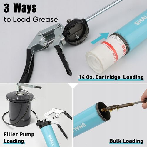 SHALL Pistolet smarowy, chwyt pistoletowy Heavy Duty 7000 PSI na Arena.pl