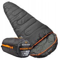 ŚPIWÓR TURYSTYCZNY BERGSON WEEKEND 300 LEKKI I CIEPŁY MUMIA 230x80 BRG00124