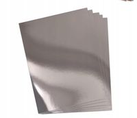 KARTON METALIZOWANY LUSTRO SREBRNY 230g A4 10 ARKUSZY HAPPY COLOR