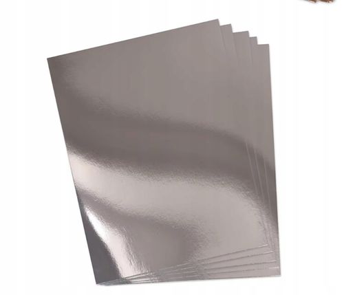KARTON METALIZOWANY LUSTRO SREBRNY 230g A4 10 ARKUSZY HAPPY COLOR na Arena.pl