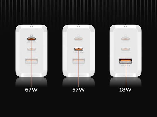 SZYBKA ŁADOWARKA USB C UNIWERSALNA 3x USB 67W 65W TYP C + KABEL USB C 100W na Arena.pl