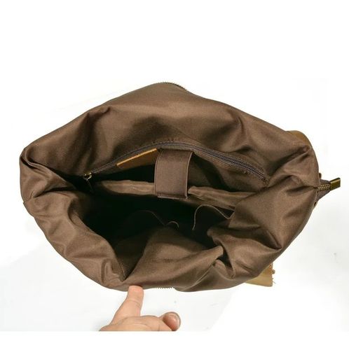 Plecak PODRÓŻNY POJEMNY Vintage Retro MIEJSKI EkoSkóra Brązowy PŁÓCIENNY na Arena.pl