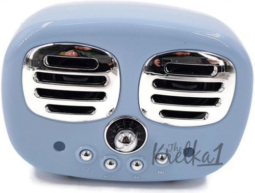 RETRO GŁOŚNIK NIEBIESKI SUPER PREZENT BLUETOOTH HIT na Arena.pl
