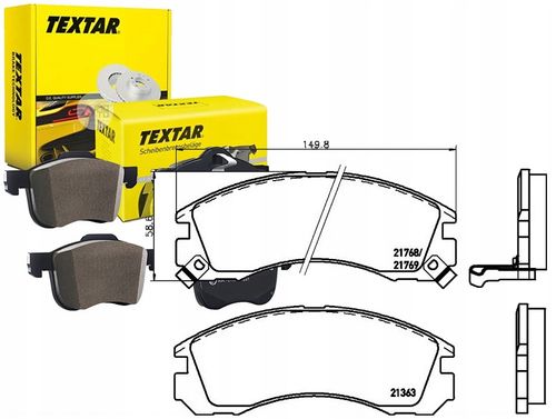 TEXTAR KLOCKI HAMULCOWE MITSUBISHI LANCER PRZEDNIE na Arena.pl