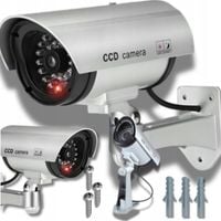 KAMERA ATRAPA ZEWNĘTRZNA MONITORING ŚCIENNA LED IR KAMERA MIGAJĄCA +